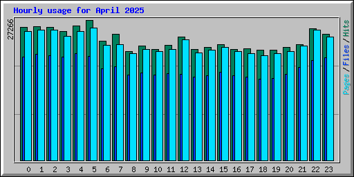 Hourly usage for April 2025