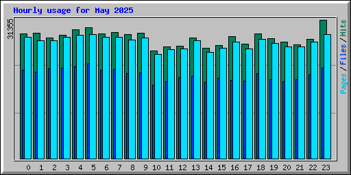 Hourly usage for May 2025